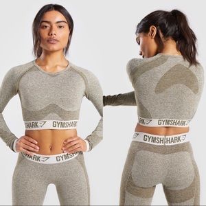 BNWT Gymshark Original Flex Crop Top, Khaki/Sand